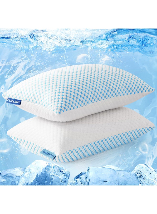 EASELAND EASELAND Firm Pillow Shredded Memory Foam(Adjustable Loft), Cooling Breathable for Sleeping King Size 2 Pack  - Image 1