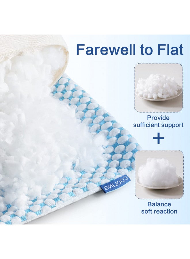EASELAND EASELAND Firm Pillow Shredded Memory Foam(Adjustable Loft), Cooling Breathable for Sleeping King Size 2 Pack  - Image 3