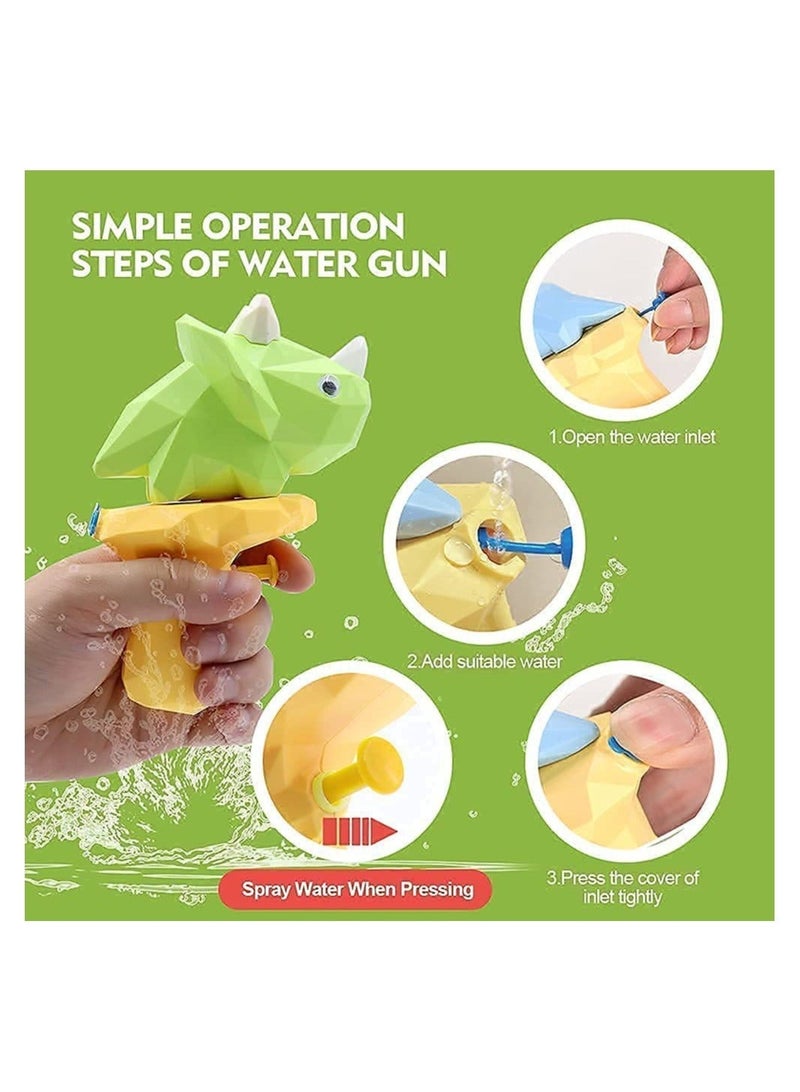 DUNISO 5pcs Dinosaur Water Gun Toy Toddler playset Water for Kids Ages 2-8 Water Outside Toys Summer Child Plastic Lip Gloss Summer Swimming Pool Beach Party Favor Toys for Boys and Girls - Image 5