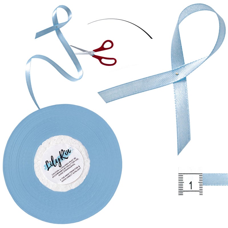 LilyRin Light Blue Ribbon 1/4 Inches 36 Yards Satin Roll Perfect for Art, Wedding, Wreath, Baby Shower, Packing Birthday, DIY Hair Accessories Scrapbooking Wrapping Christmas Other Projects Sky Color - Image 4