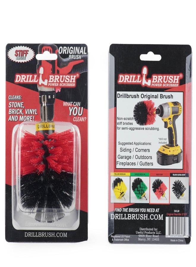 Drillbrush Outdoor Cleaning Supplies - Garden Scrubbing Tool - Patio Scrubbing Brush - Deck Cleaning - Bird Bath Cleaner - Garden Statues - Concrete Scrub Brush - Headstone Restoration Kit - Image 1