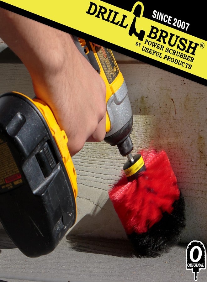 Drillbrush Outdoor Cleaning Supplies - Garden Scrubbing Tool - Patio Scrubbing Brush - Deck Cleaning - Bird Bath Cleaner - Garden Statues - Concrete Scrub Brush - Headstone Restoration Kit - Image 2