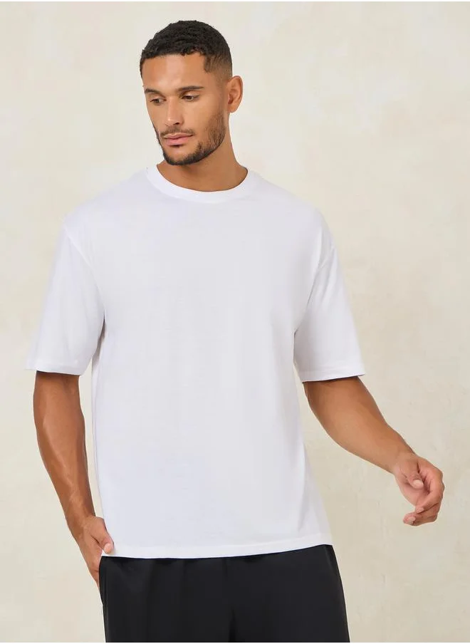 Styli Geometric Graphic Print Oversized T-Shirt