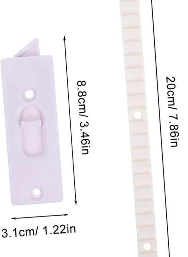 Tehaux 2 Pack White Plastic Spring Loaded Window Tilt Latch Lock Replacement - Image 3