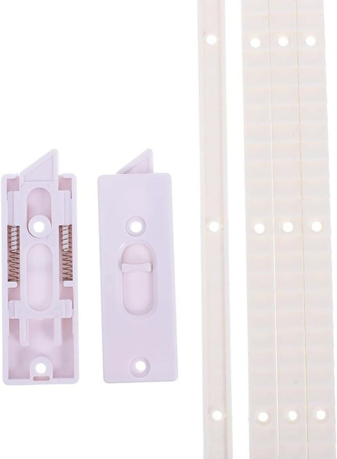 Tehaux 2 Pack White Plastic Spring Loaded Window Tilt Latch Lock Replacement - Image 2