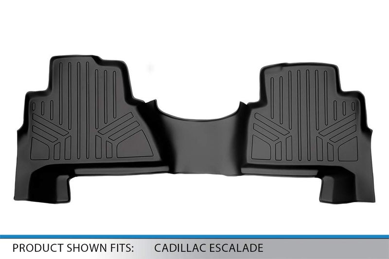 MAX LINER MAXLINER All Weather Custom Fit 2nd Row Black Floor Mat Liner Set Compatible with 2015-2020 Cadillac Escalade (Does not fit ESV Models) - Image 3