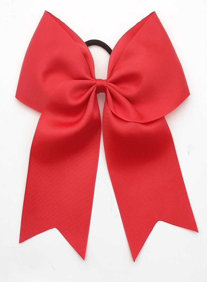Hipcheer 20pcs 8" Large Red Cheer Bows for Girls, Hand-made Grosgrain Ribbon Hair Accessories for Teen Girls Softball Cheerleader Sports (red2 (Pack of 20)) - Image 2