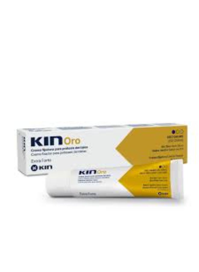 Kin Gold Extra Strong Fixing Cream for Dental Dentures 75ml - Image 1