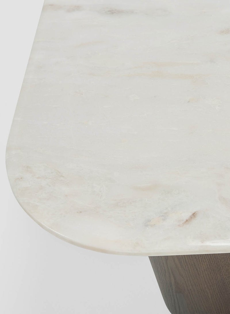 AL HUZAIFA FURNITURE Oxford Coffee Table, Natural Ionia Marble Top  - Image 2