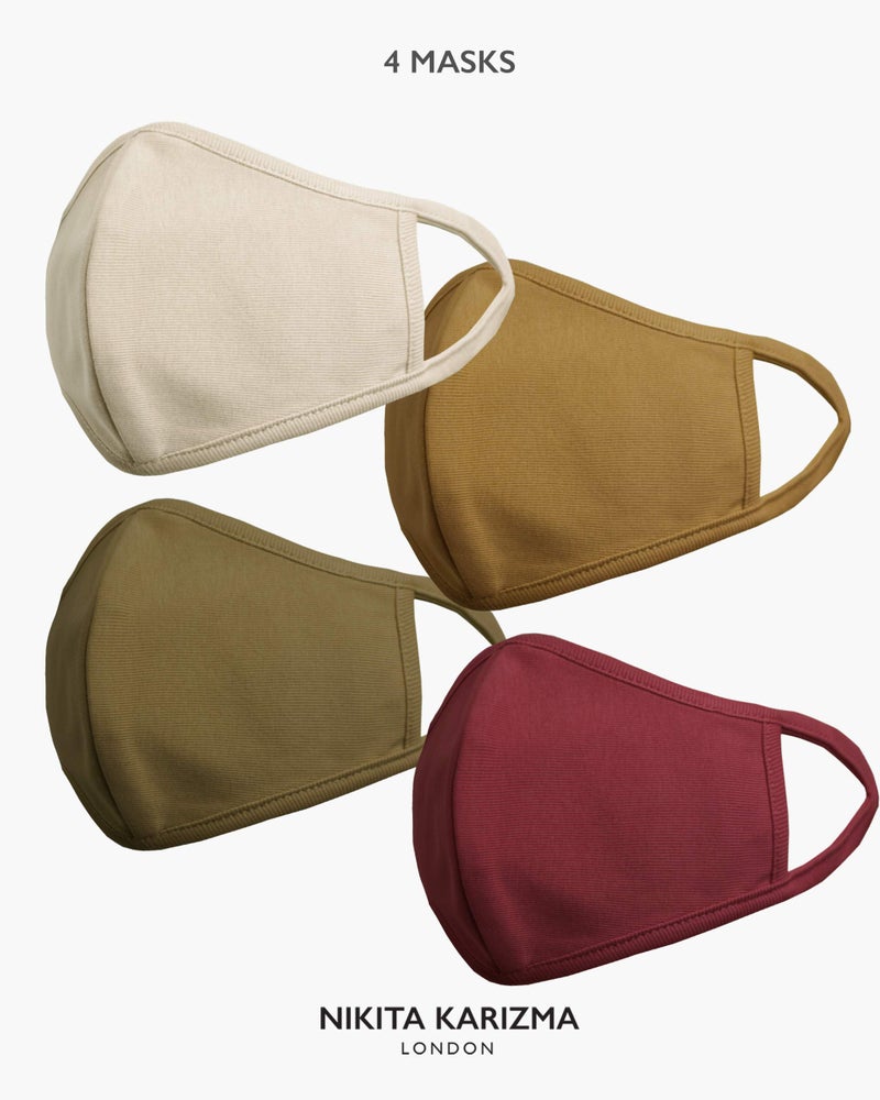 KARIZMA Stretch Sculpt in Blues Face Masks Fabric Face Mask 4 Masks - Image 2