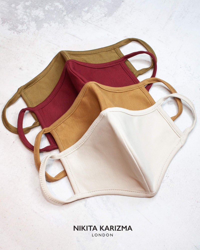 KARIZMA Stretch Sculpt in Blues Face Masks Fabric Face Mask 4 Masks - Image 3