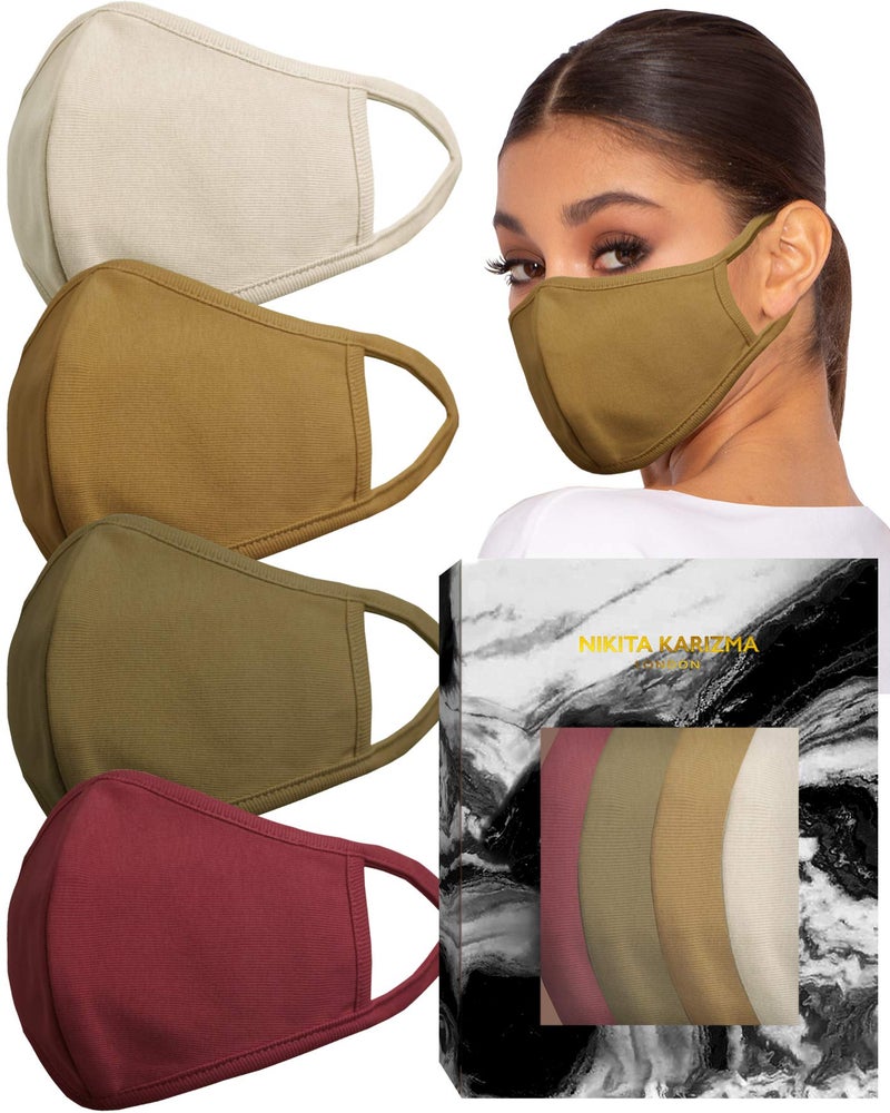 KARIZMA Stretch Sculpt in Blues Face Masks Fabric Face Mask 4 Masks - Image 1