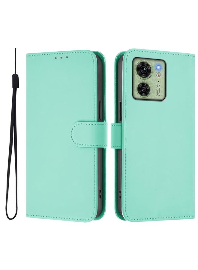 اس-توب جراب لهاتف Motorola Edge 40 5G Global Skin Feel جراب هاتف من الجلد بلون سادة مع حبل - Image 2