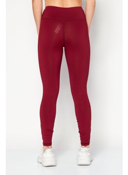Lefties  leggings تدريب مناسب رياضية للنساء، مارون  - Image 2