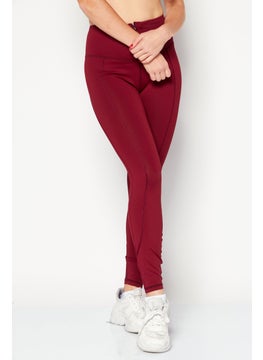 Lefties  leggings تدريب مناسب رياضية للنساء، مارون  - Image 1