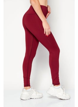 Lefties  leggings تدريب مناسب رياضية للنساء، مارون  - Image 3