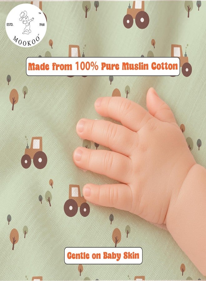 Mookoo Premium Muslin Baby Shirt & Shorts Set | Ultra-Soft Cotton Co-Ord for Newborns | Lightweight, Breathable & Skin-Friendly Wear (Tractor, 18-24M) - Image 5