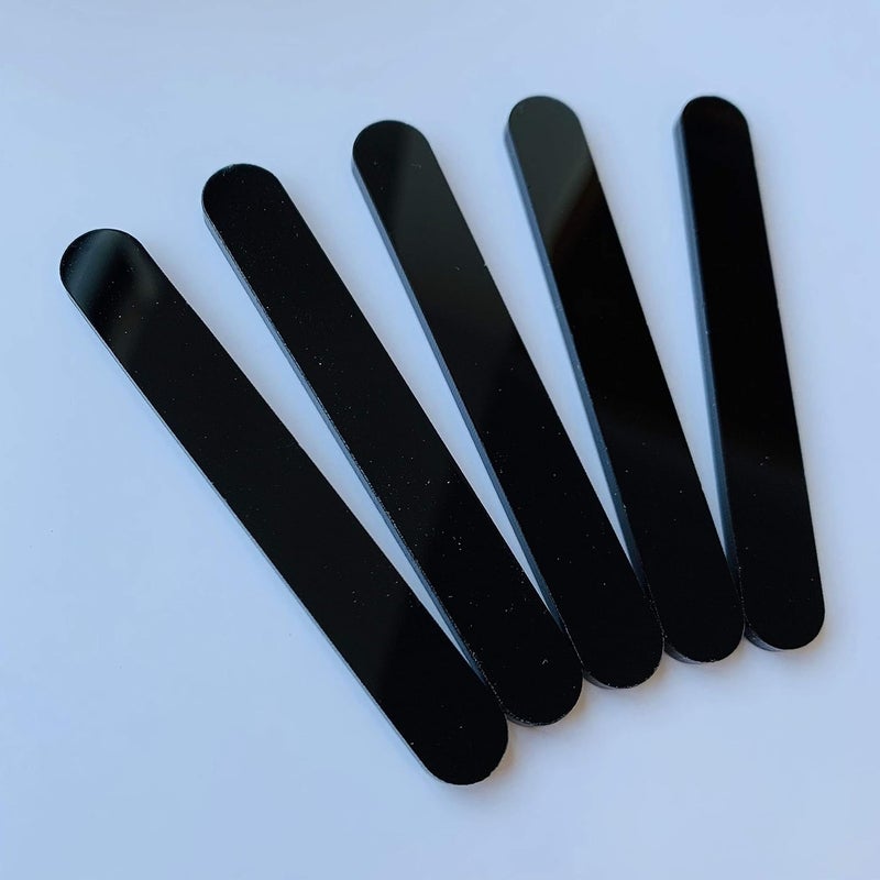 CHENRUI 50 Pcs Mini Acrylic Cakesicle Popsicle Sticks for Ice Creamsicle Candy Apple (Black) - Image 2