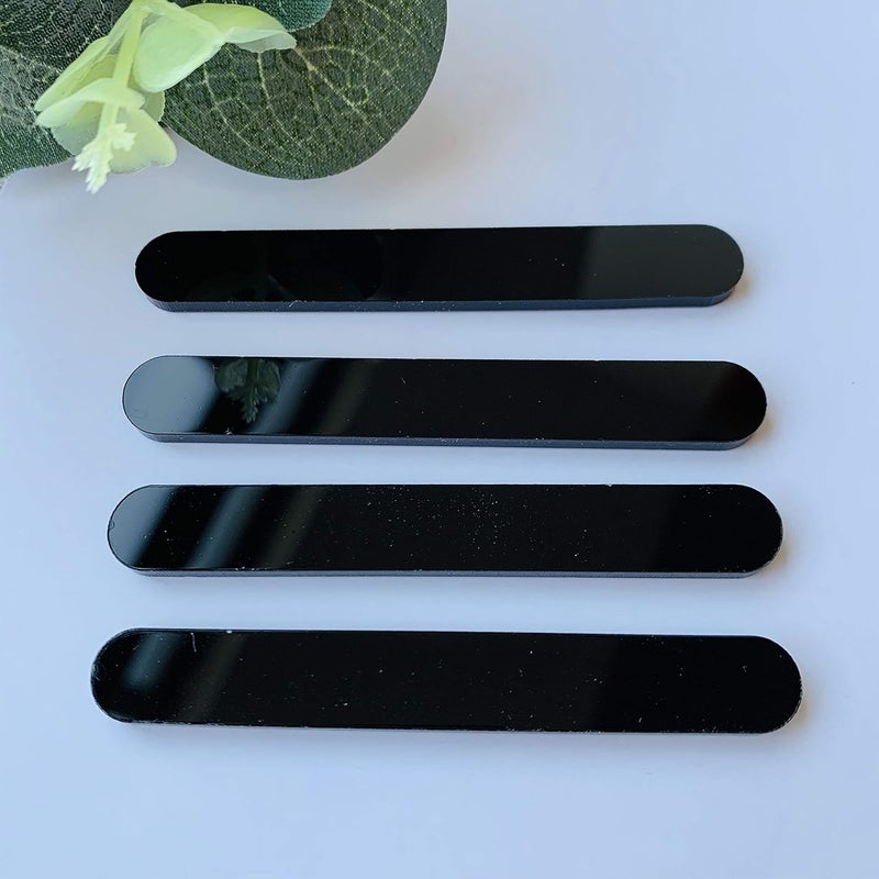 CHENRUI 50 Pcs Mini Acrylic Cakesicle Popsicle Sticks for Ice Creamsicle Candy Apple (Black) - Image 1