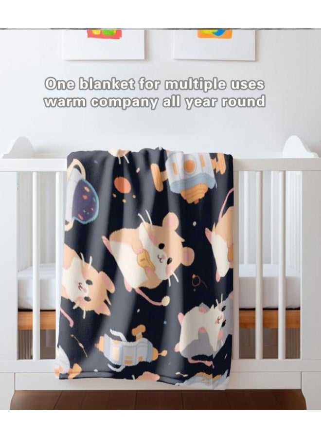 عام بطانية رقيقة من الفانيلا الكرتونية للأطفال والرضع (دافئة ومريحة، ومناسبة للنوم والألعاب) 70 سم * 100 سم - Image 4