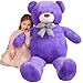 IKASA Giant Teddy Bear Stuffed Animal Plush ToyLarge Cute Jumbo Soft ToysHuge Big Size Fluffy PlushieGifts for Kids Purple 47 inches - Image 4