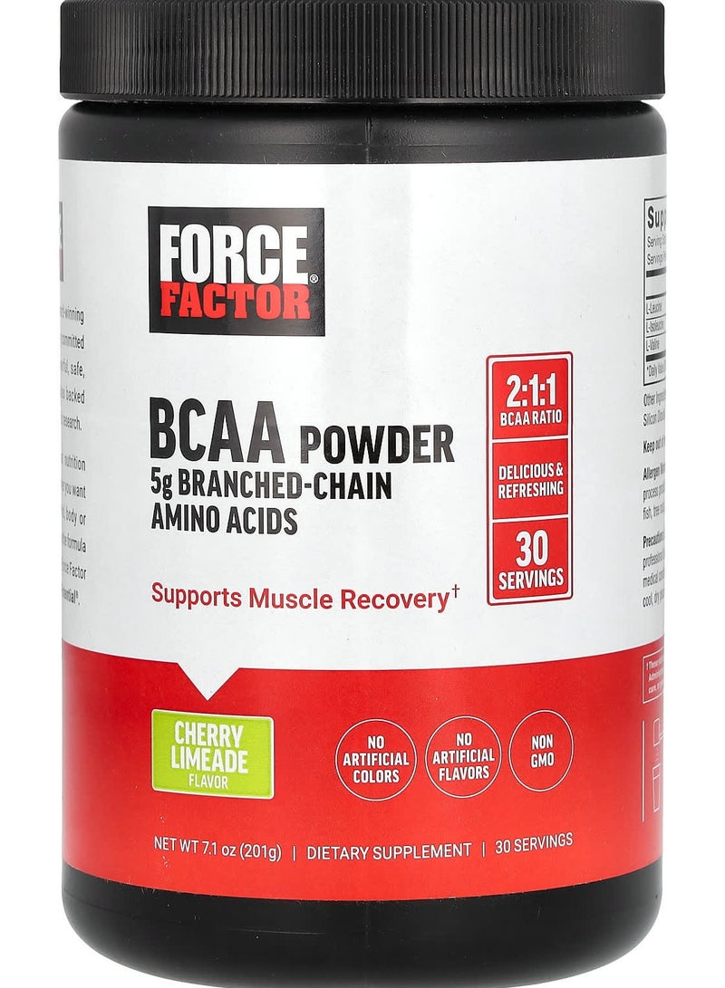 Force Factor BCAA Powder Cherry Limeade 7.1 oz (201 g)