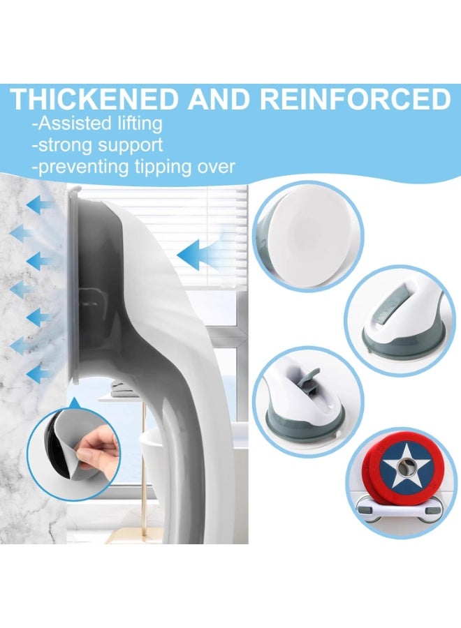 Suction Shower Safety Handle, 12-Inch Bathroom Grab Bar with Strong Grip for Bathtubs, Shower Areas and Toilet Support - Image 2