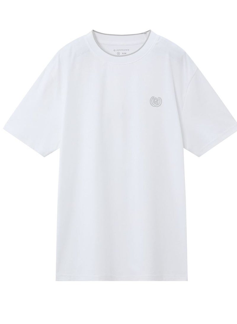 GIORDANO Men’s Cotton Interlock Liquid Touch Slim Fit Tee - Image 1