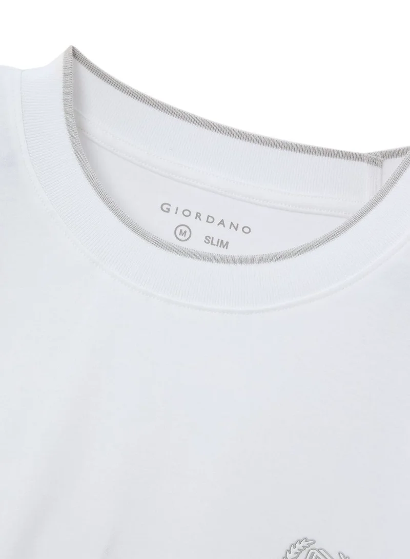 GIORDANO  Men’s Cotton Interlock Liquid Touch Slim Fit Tee for Men | Best Price UAE