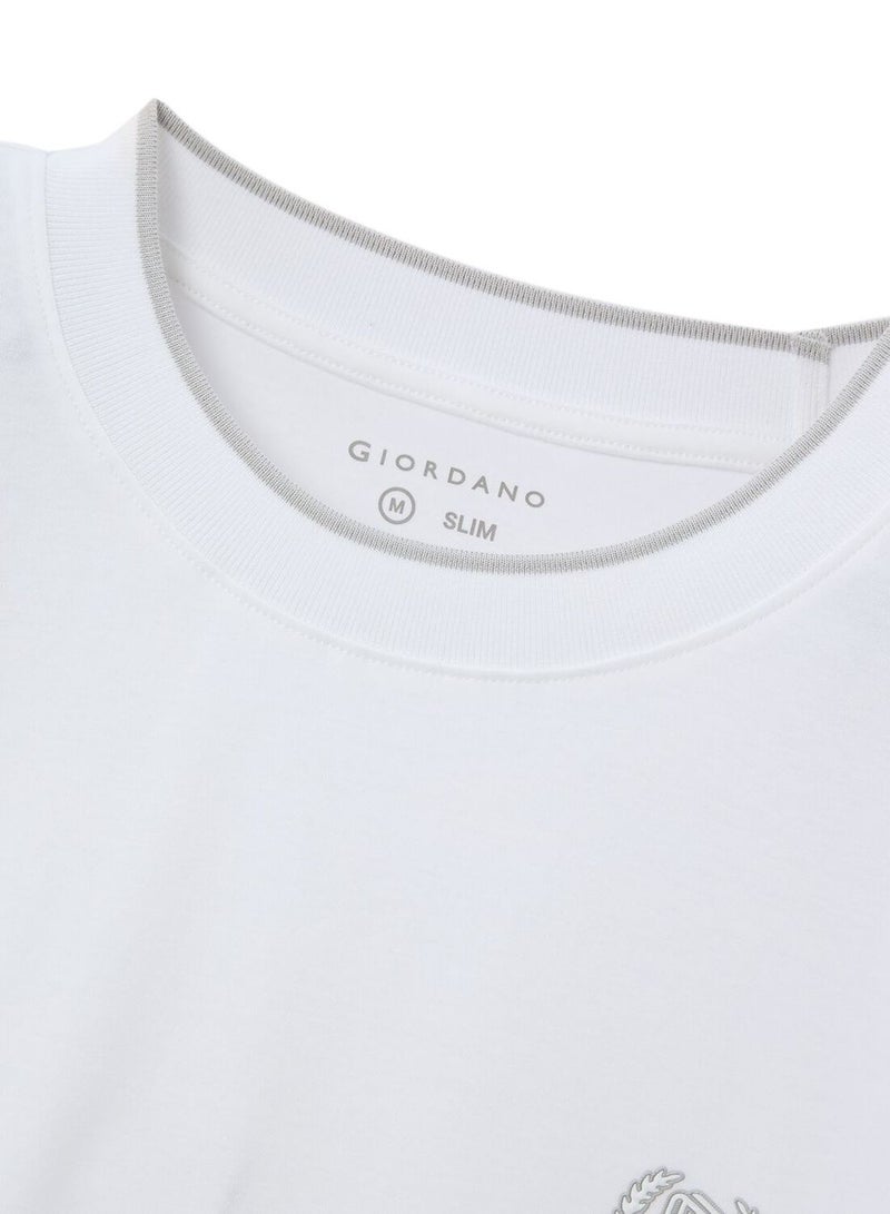 GIORDANO Men’s Cotton Interlock Liquid Touch Slim Fit Tee - Image 3