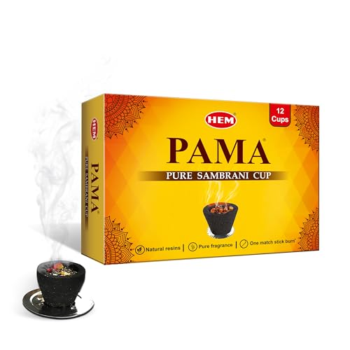 Hem Pama Pure Sambrani Dhoop Cups | Natural, Smokeless & Easy-to-Use for Pooja, Meditation & Festivals | Long-Lasting Aroma | Pack of 12 Cups - Image 1