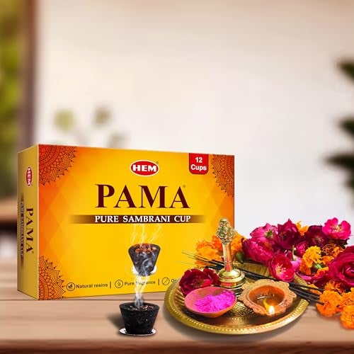 Hem Pama Pure Sambrani Dhoop Cups | Natural, Smokeless & Easy-to-Use for Pooja, Meditation & Festivals | Long-Lasting Aroma | Pack of 12 Cups - Image 2