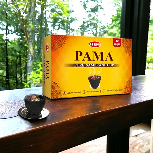 Hem Pama Pure Sambrani Dhoop Cups | Natural, Smokeless & Easy-to-Use for Pooja, Meditation & Festivals | Long-Lasting Aroma | Pack of 12 Cups - Image 3