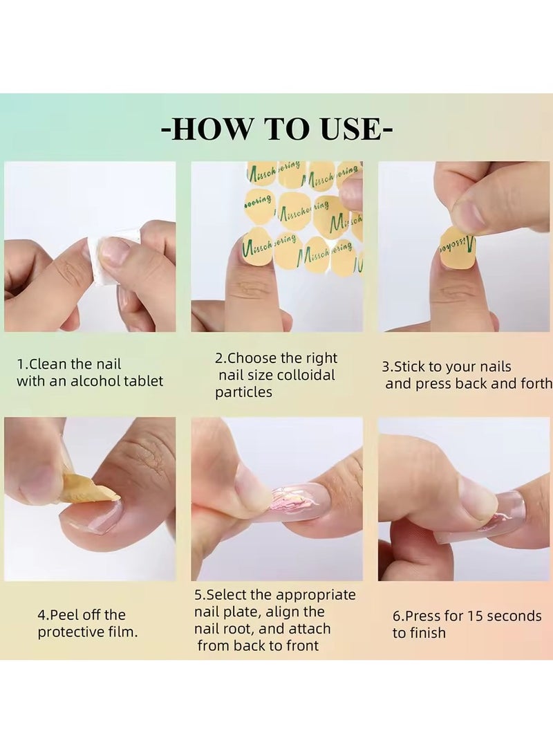 Goolsky 480 قطعة ملصقات أظافر جلي مائية ذات وجهين لاصقة ذاتيًا - Image 4