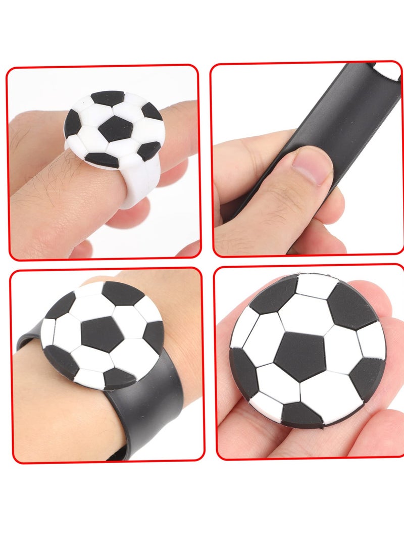 Excefore 1 Set Children's Football Party Bag, Sports Necklace, Rings for Children Boys, Football Badge Slap Bracelets, Football Give Children's Birthday Party Gift - Image 4