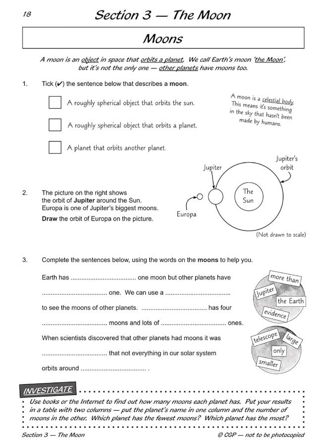 KS2 Science Year Five Workout: Earth & Space  - Image 4