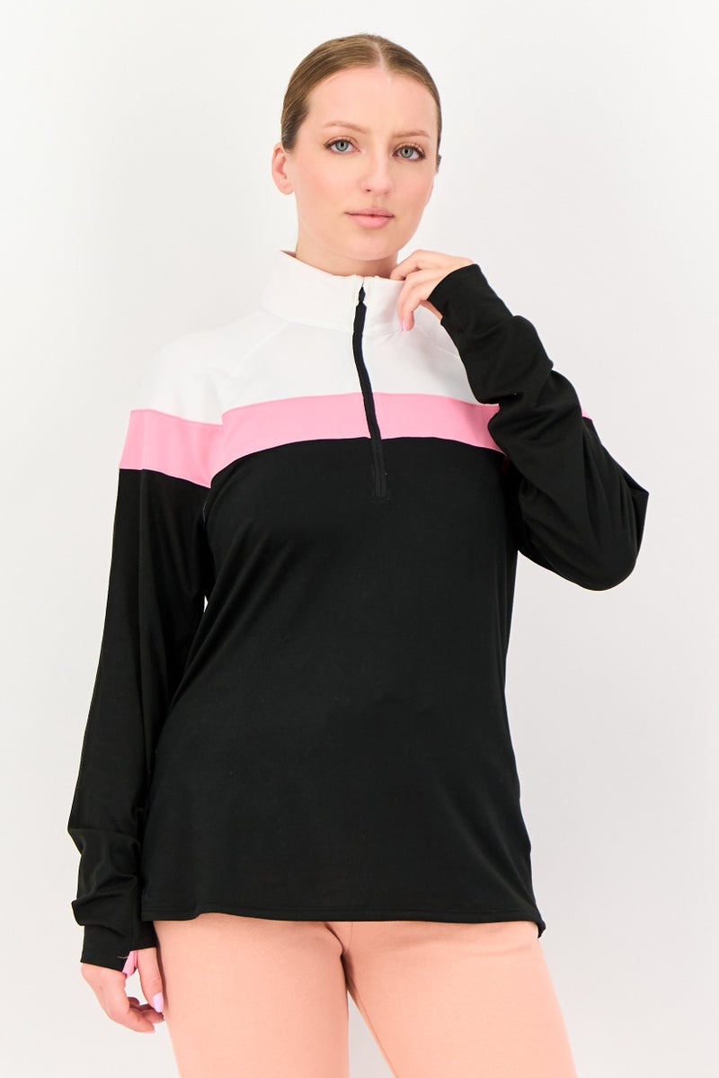 PUMA سويت شيرت رياضي نسائي بأكمام طويلة مناسب في الهواء الطلق، متعدد الألوان - Image 1