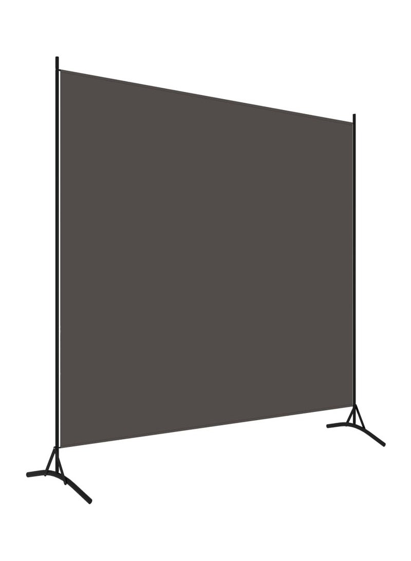 vidaxl Privacy Partition 1-Panel Room Separator Anthracite 175x180 cm Room Divider Fabric Partition Wall  - Image 3