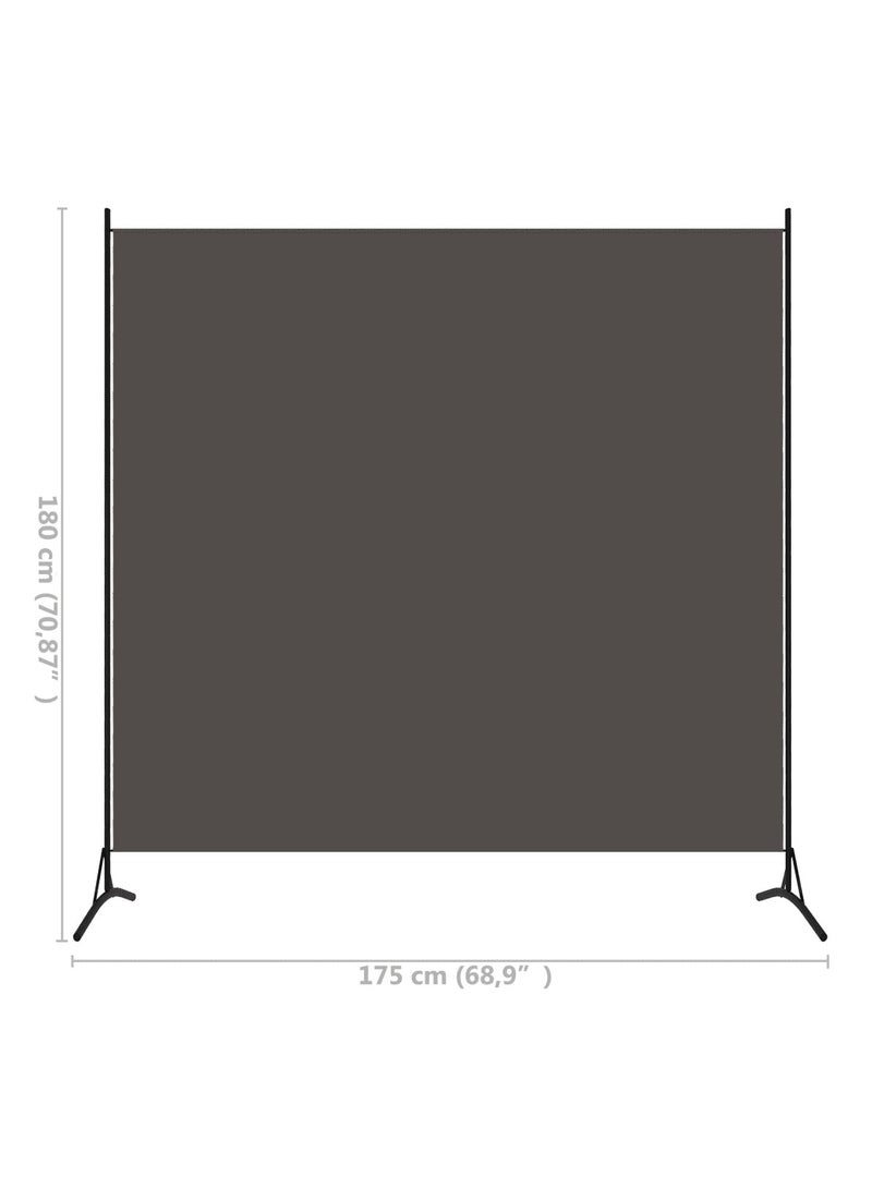 vidaxl Privacy Partition 1-Panel Room Separator Anthracite 175x180 cm Room Divider Fabric Partition Wall  - Image 5