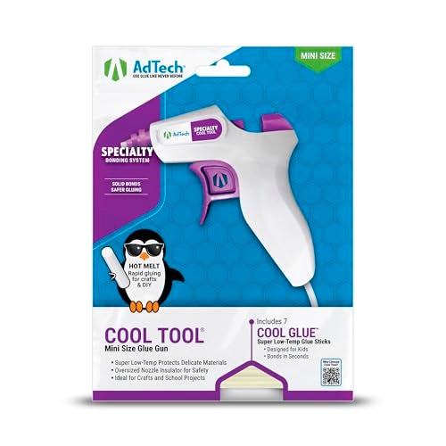 AdTech Cool Tool Kit with Low-Temp Glue Gun, White - Kid-Friendly, Safe for Crafting & Projects, Lightweight & Portable for Group Events - Image 1