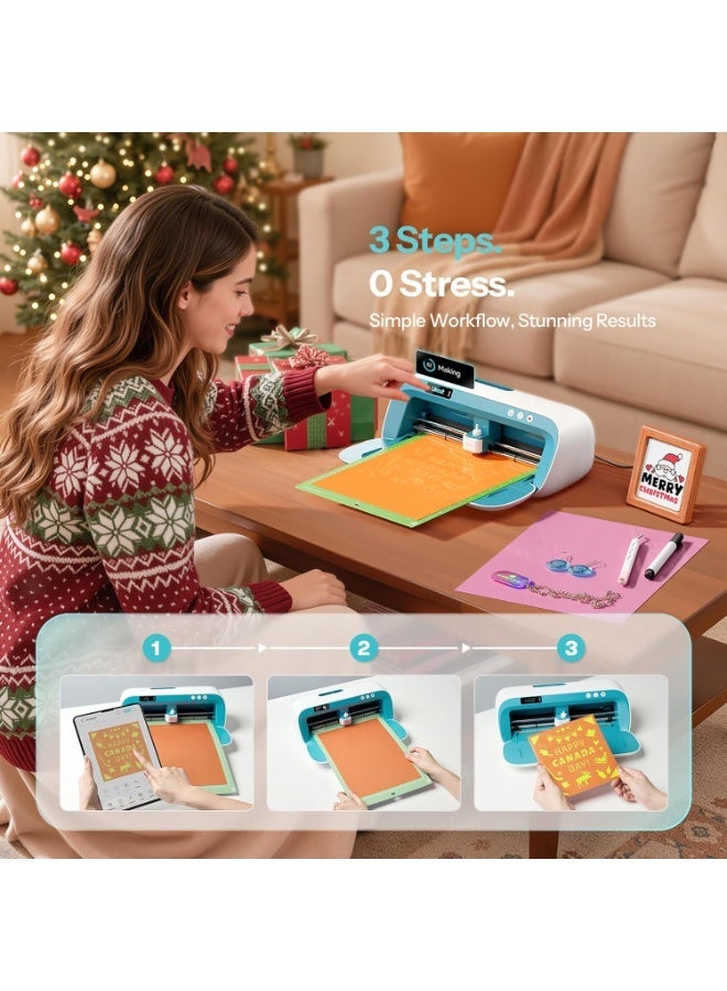 LIKCUT S41 Vinyl Cutter Machine - Essential Starter Bundle for DIY Crafts | Smart Sticker Maker Machine, Portable Sticker Machine for Room Decor, HTV, Cardstock, Paper Crafts and School Supplies - Image 2