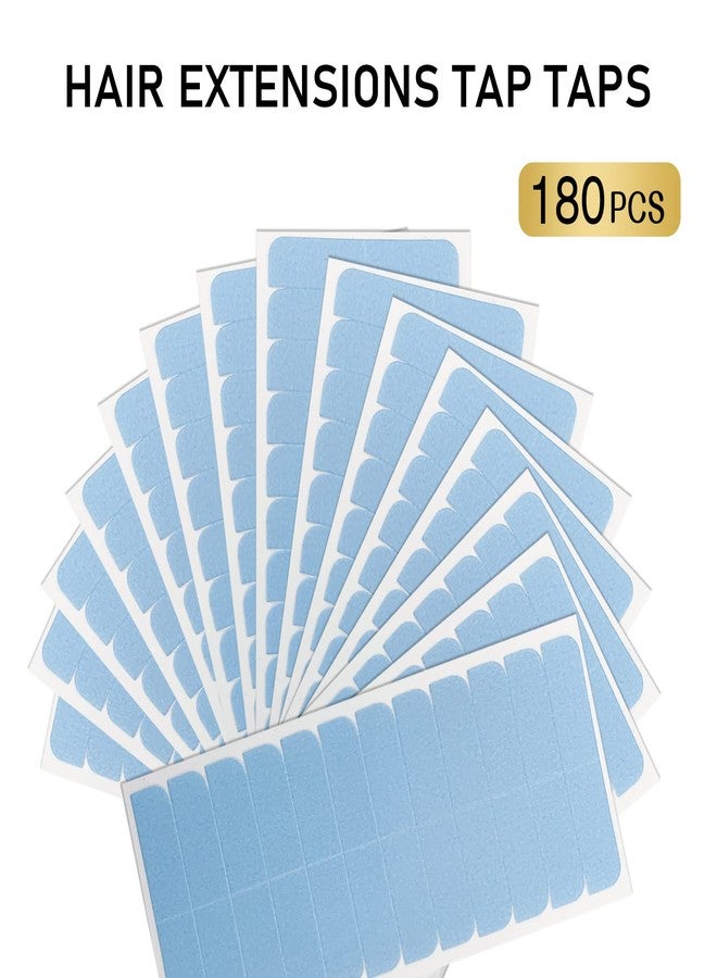 YILITE Hair Extensions Tape 180Pieces Tape Tabs Double Sided Human Hair Tape for Replacement 4 x 0.8 cm Adhesive (180Pieces Blue) - Image 2