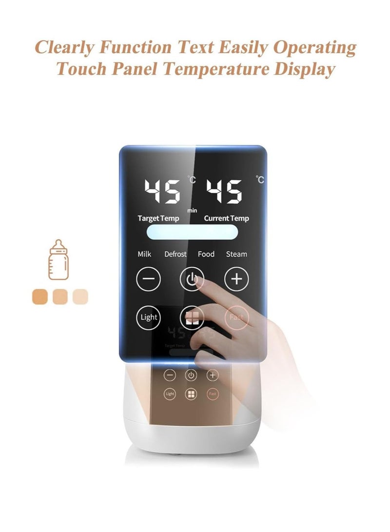 PureTuti Baby Bottle Warmer, 9-in-1 Fast Baby Milk Warmer 48H Thermostat Food Heater Breastmilk Thaw Formula Water Warming Steamer IMD LED Display Accurate Temperature Control Steamer for All Bottles - Image 4