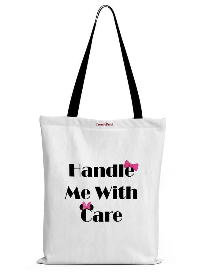TrendoPrint Shopping/Grocery Bag, Multi-Purpose Bag, Sturdy Canvas Bag With 15Kgs Capacity Tote Bag For Women, College Bag For Girls (BTBN43) - Image 1