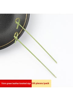 Mini Sugar-Coated Berry String Sticker Bamboo Sticker Disposable Special Material Net Red Small String Fruit Sticker Tool-Specifications:Green Skin Knotted/15cm /100