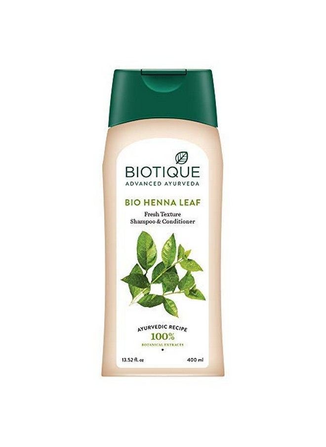 Biotique - Bio Henna Leaf Fresh Texture Shampoo & Conditioner 400 Ml - Image 1