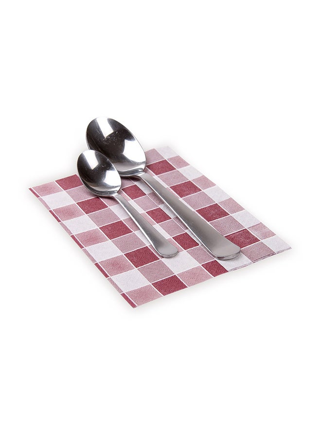 Restaurantware Luxenap 7 x 13.5 Inch Checkered Napkins, 7000 Pre-Folded Picnic Napkins - 1-Ply, Bordeaux Paper Disposable Dinner Napkins, For Parties Or Everyday Use, Soft  - Image 5