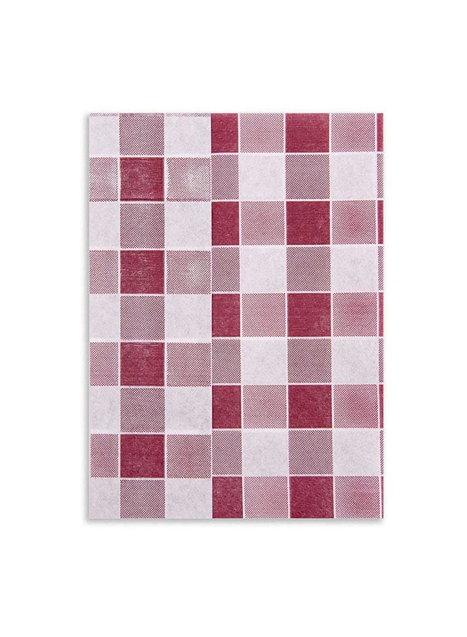 Restaurantware Luxenap 7 x 13.5 Inch Checkered Napkins, 7000 Pre-Folded Picnic Napkins - 1-Ply, Bordeaux Paper Disposable Dinner Napkins, For Parties Or Everyday Use, Soft  - Image 4