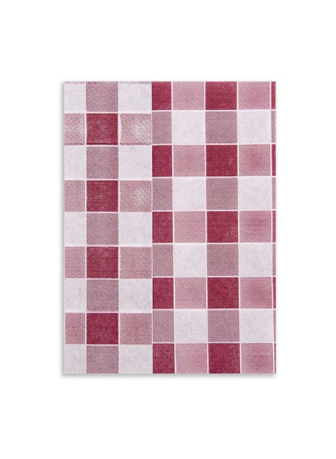 Restaurantware Luxenap 7 x 13.5 Inch Checkered Napkins, 7000 Pre-Folded Picnic Napkins - 1-Ply, Bordeaux Paper Disposable Dinner Napkins, For Parties Or Everyday Use, Soft  - Image 1