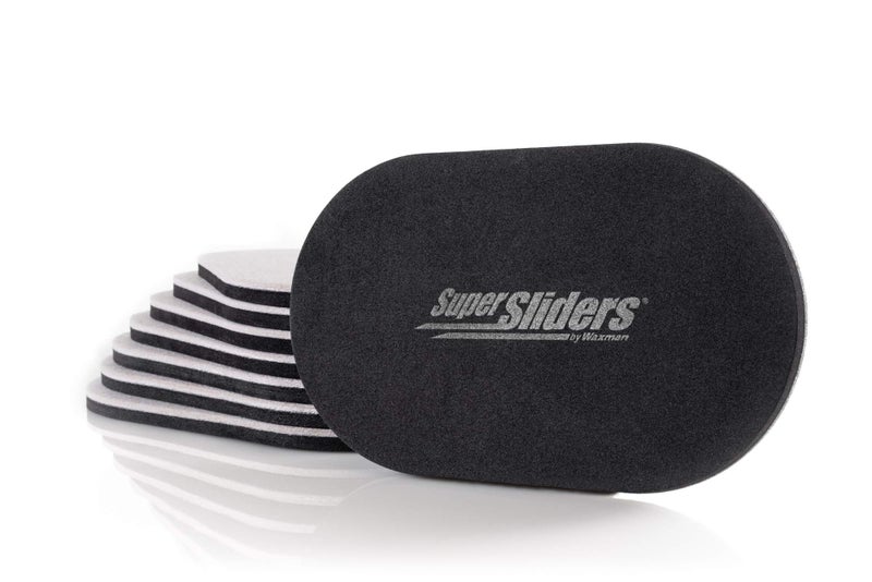Super Sliders 5 3/4" x 9 1/2" Oval Reusable Furniture Sliders for Hard Surfaces - Effortless Moving and Surface Protection, Beige (8 Pack) - Image 1